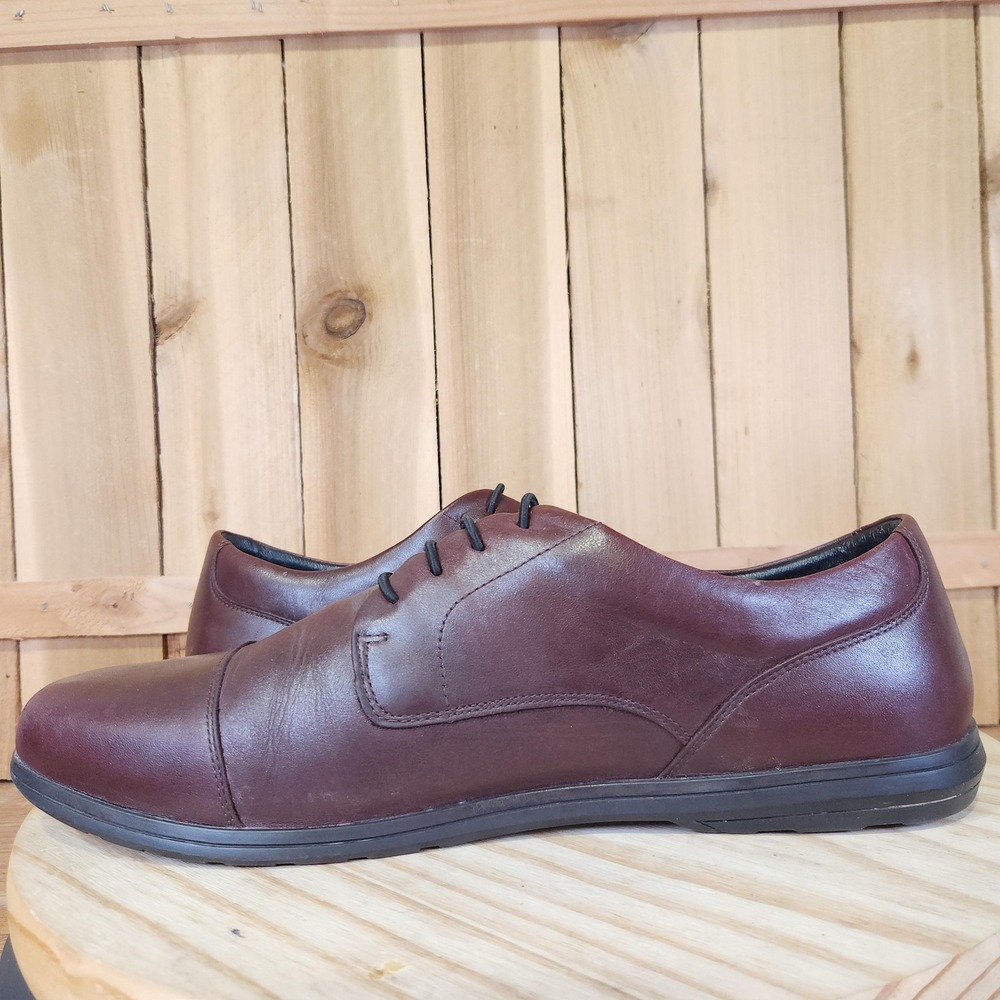 Birchbury Brenston Shoes Mens 13 Brown Leather Barefoot Cap Toe Dress Comfort - Picture 6 of 10
